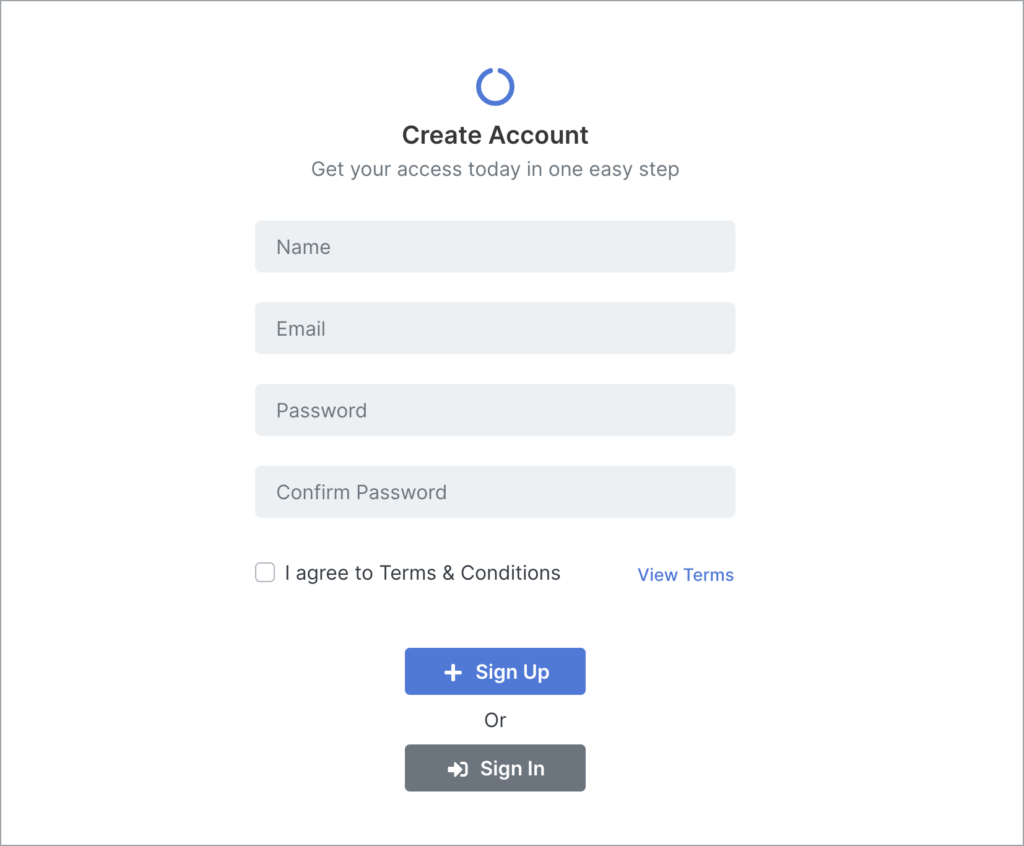 create account