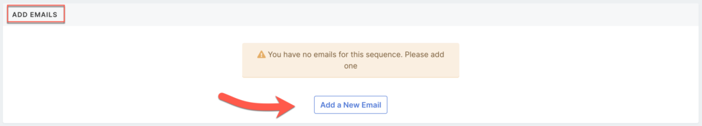 add a new email to your sequence