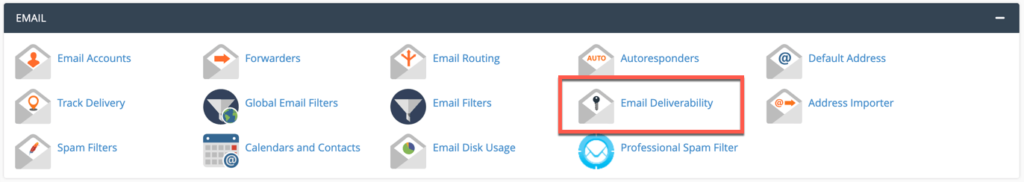 email deliverability settings in cpanel